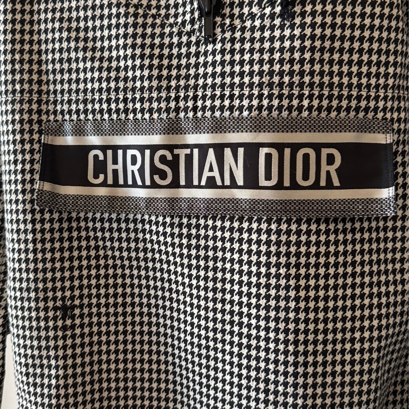 Dior連帽機能外套 XS 超級經典千鳥格紋衝鋒衣-1