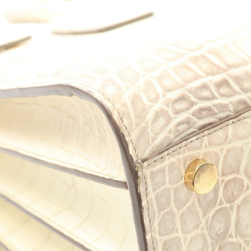 SAINT LAURENT Sac de Jour 小號手提包 378299 皮革 米色 二手 女士-4