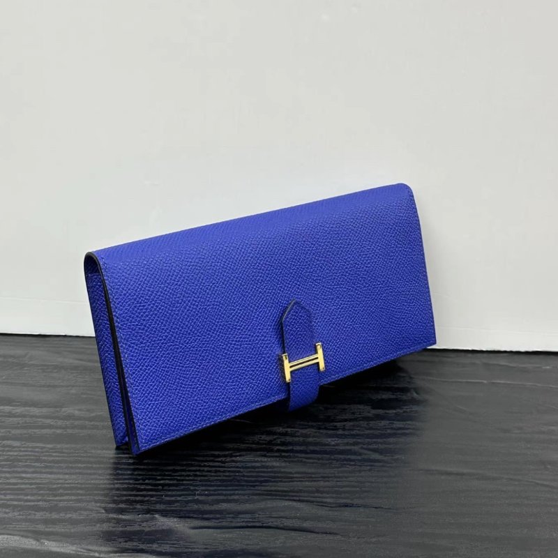 HERMES bearn H電光藍金扣長夾17.5*9*2 全新閒置配件:盒子-1