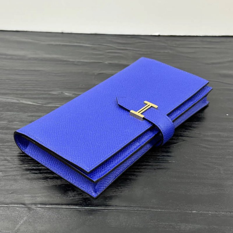 HERMES bearn H電光藍金扣長夾17.5*9*2 全新閒置配件:盒子-2