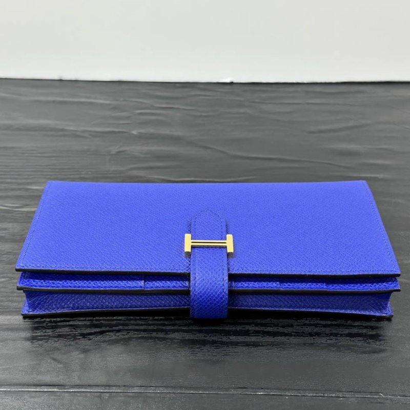 HERMES bearn H電光藍金扣長夾17.5*9*2 全新閒置配件:盒子-3