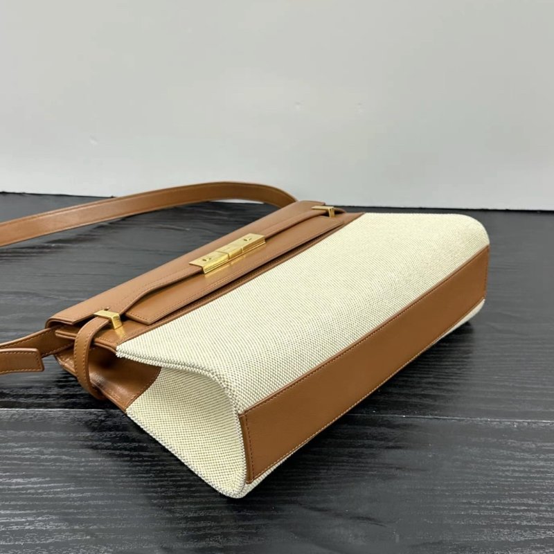 YSL 曼哈頓鎖扣肩背斜背包 29*20*8 98新配件塵袋-2