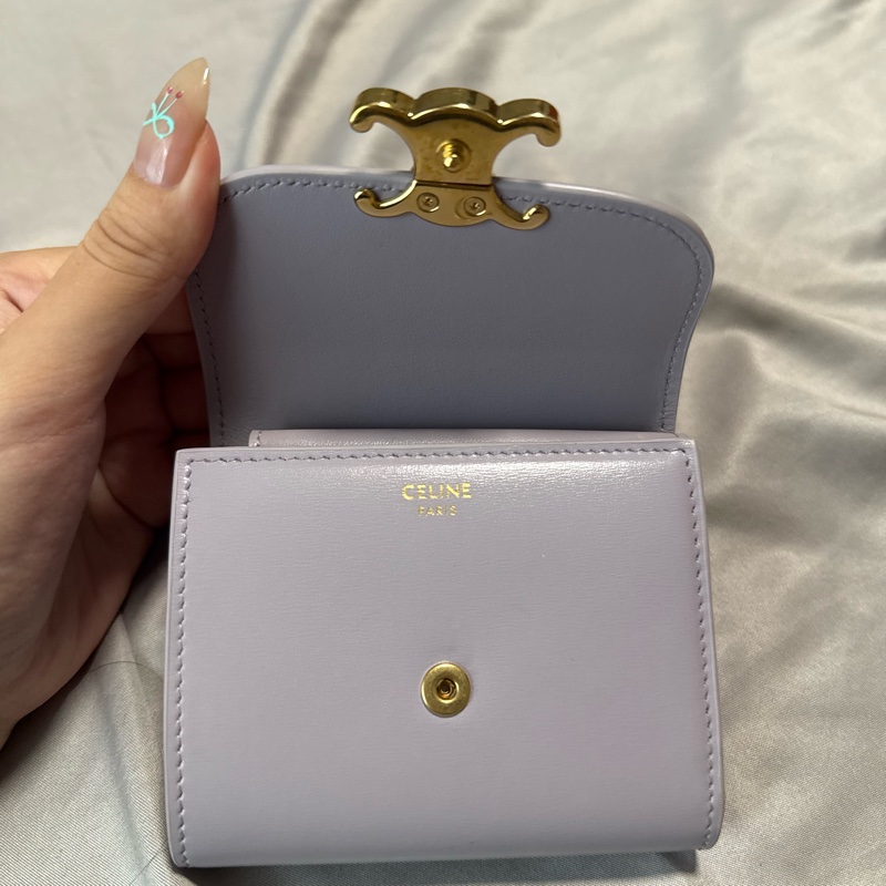 Celine凱旋門短夾限量紫色💜-2