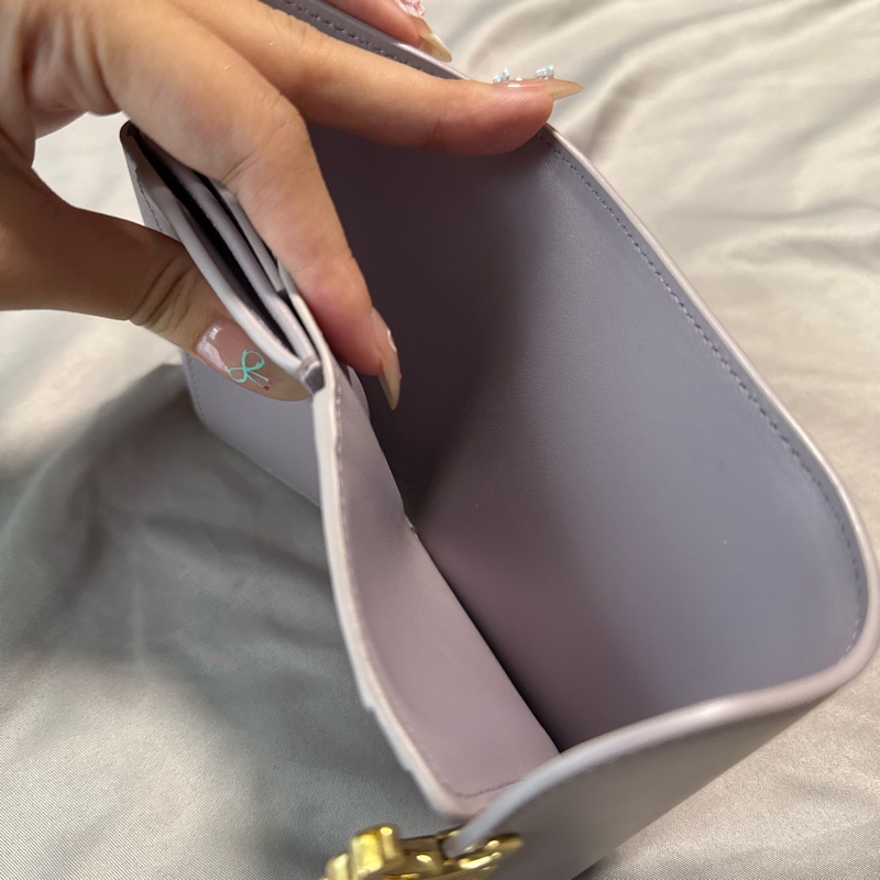Celine凱旋門短夾限量紫色💜-8