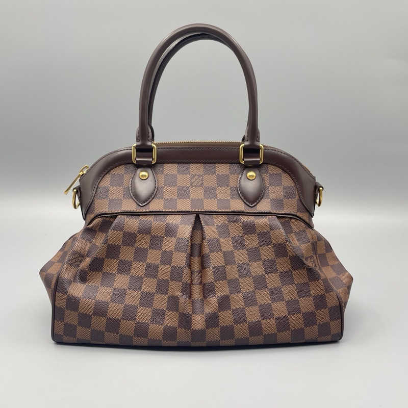 LV路易威登棕棋盤格葫蘆手提包-1