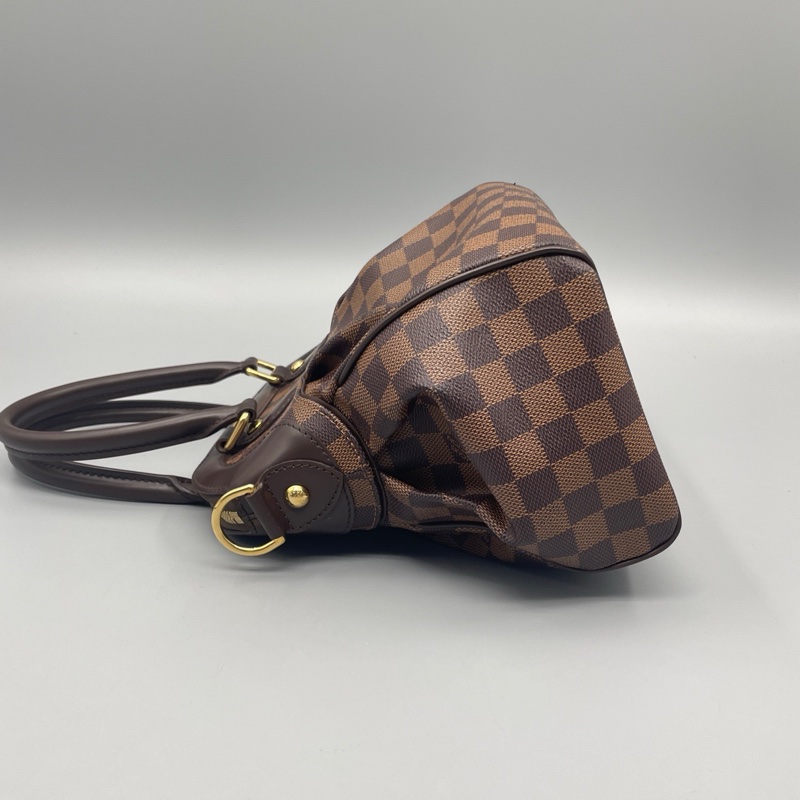 LV路易威登棕棋盤格葫蘆手提包-3