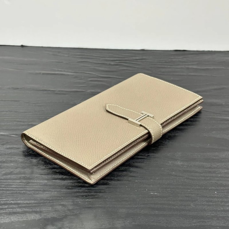 HERMES 大象灰銀扣長夾 17.5*9*2 98新-2