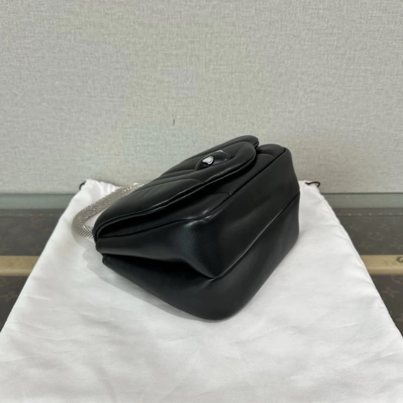 BVLGARI XAmbush黑銀手提斜背蛇頭包 19*16*10 98新配件塵袋-3