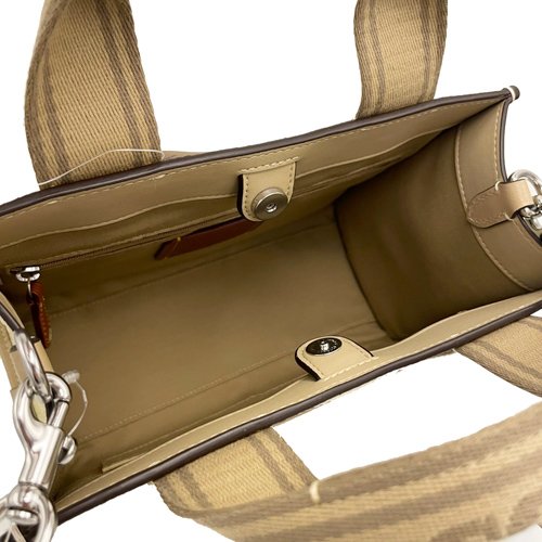 【全新】COACH 檸檬印花手提斜背兩用琴譜方包(黃)-4