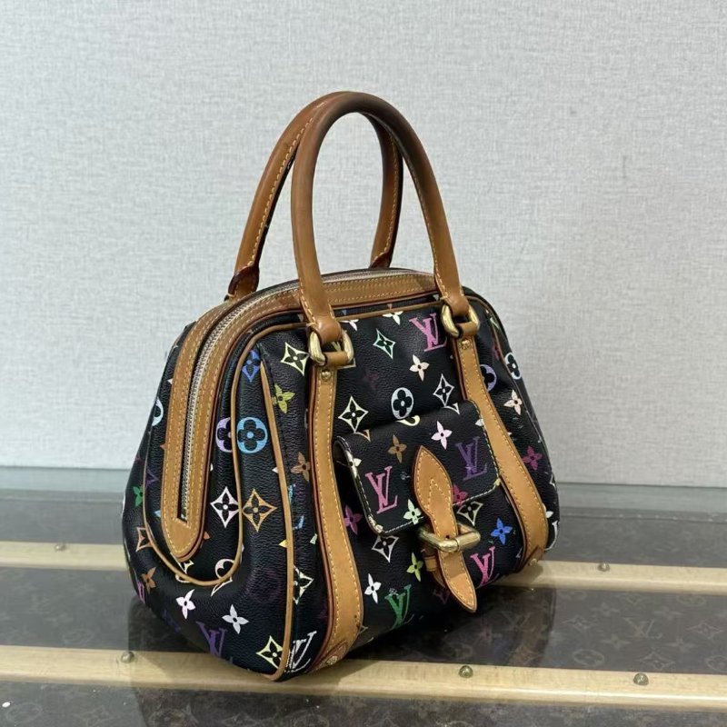 LV 黑三彩元包手提包 24*20*17 97新 配件塵袋鑰匙鎖-1