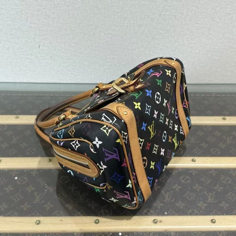 LV 黑三彩元包手提包 24*20*17 97新 配件塵袋鑰匙鎖-2