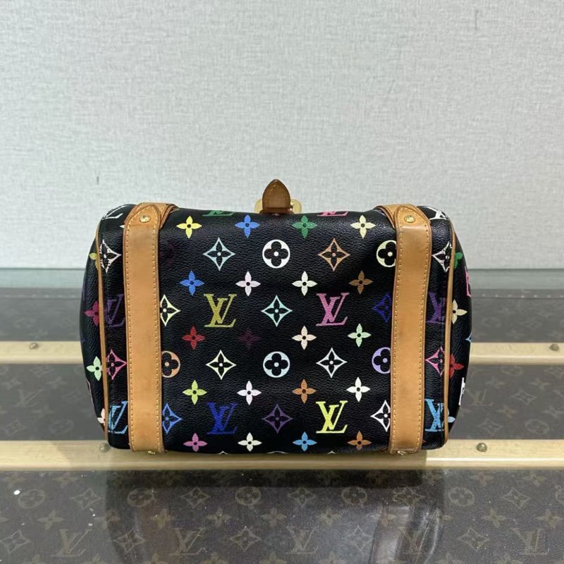 LV 黑三彩元包手提包 24*20*17 97新 配件塵袋鑰匙鎖-3