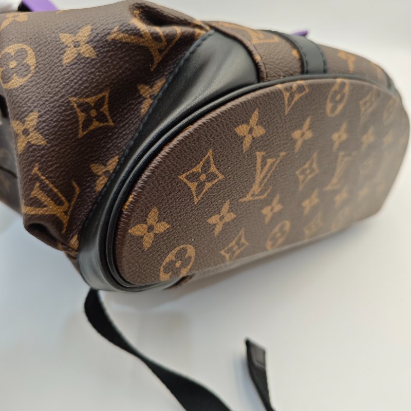 Louis Vuitton Christopher MM 老花配紫色帶,限量版背囊-3
