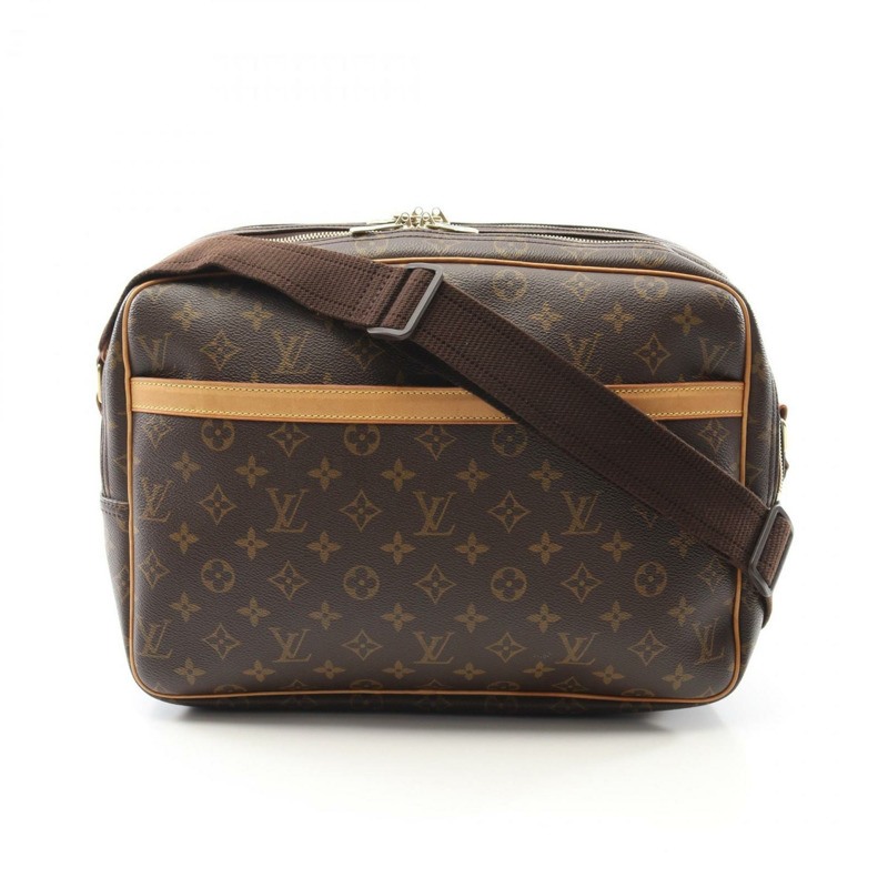 Louis Vuitton Reporter GM 單肩包,塗佈帆布和皮革,字母組合,女款,棕色,M45252-0