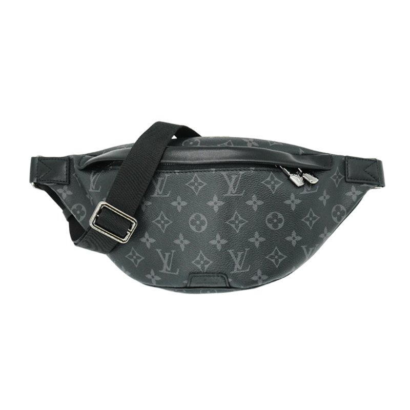 Louis Vuitton Discovery PM 字花帆布拉鍊斜背/腰包(M46035-黑灰)-0