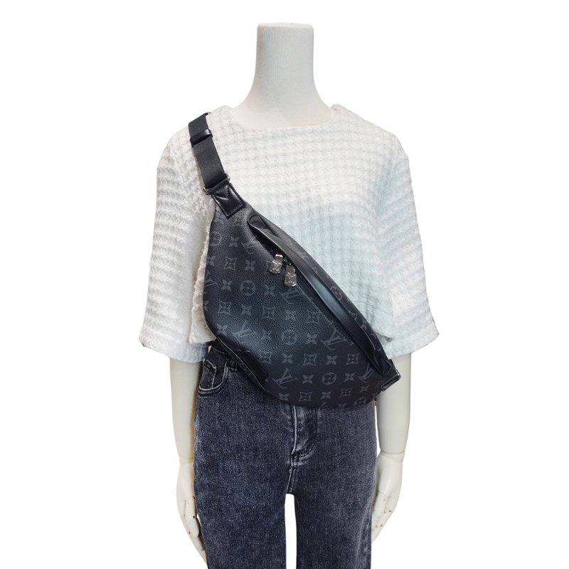 Louis Vuitton Discovery PM 字花帆布拉鍊斜背/腰包(M46035-黑灰)-5