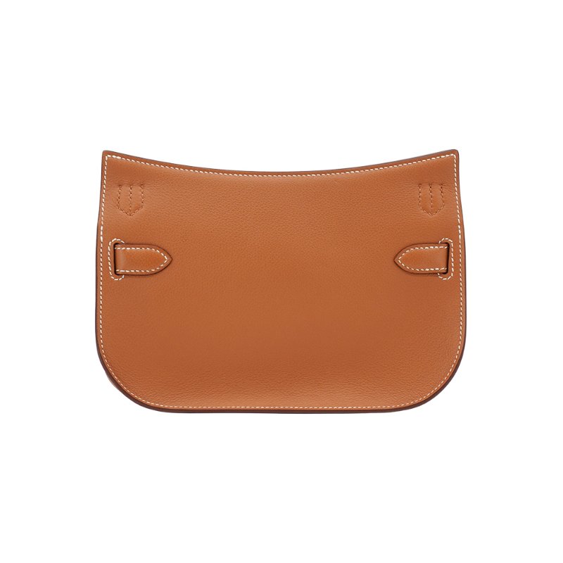 Hermes Jypsiere Mini 牛皮金釦肩背斜背包(Gold棕)-2