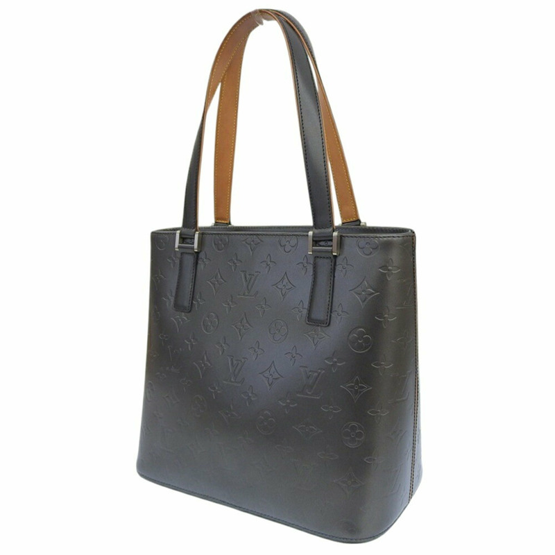 路易威登 LOUIS VUITTON Monogram Matte Stockton M55112 托特包 單肩包 黑色-1