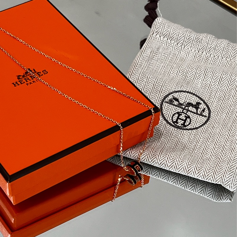 HERMES MINI POP H項鍊(玫瑰金)-0