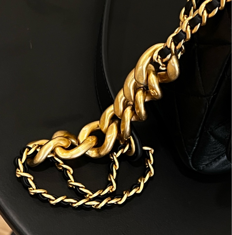 CHANEL 經典小羊皮 Flap Bag 金鍊黑包-3