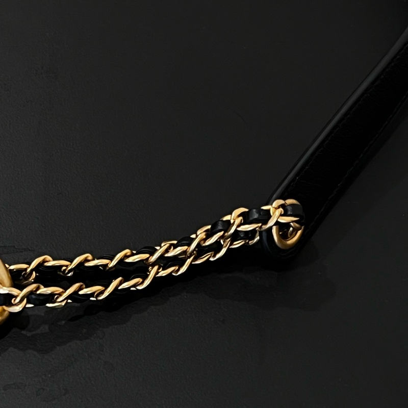 CHANEL 經典小羊皮 Flap Bag 金鍊黑包-9