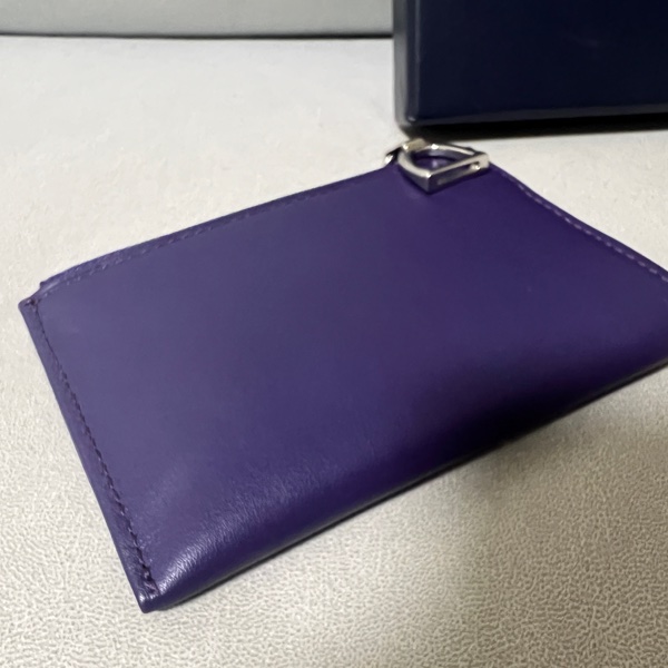 降！Ralph Lauren真皮鑰匙零錢包，也可放卡片，限量紫色真皮款-6