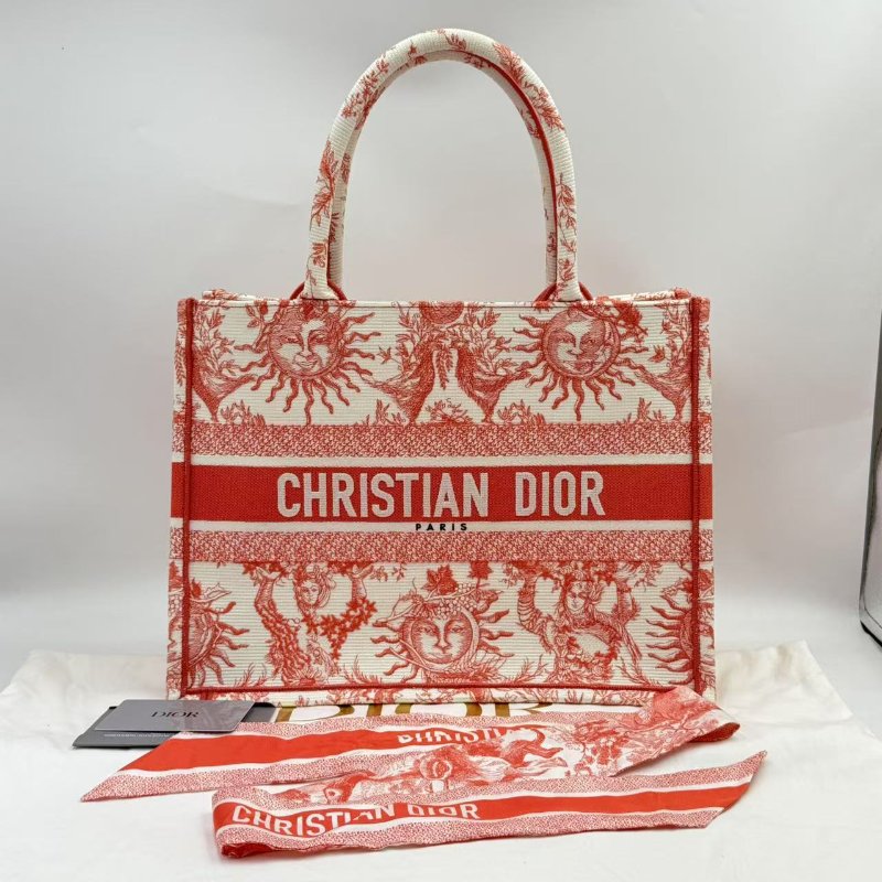DIOR BOOK TOTE JOUY SOLEIL 中小號 2024新款色系+原裝同色系列TWILLY-0