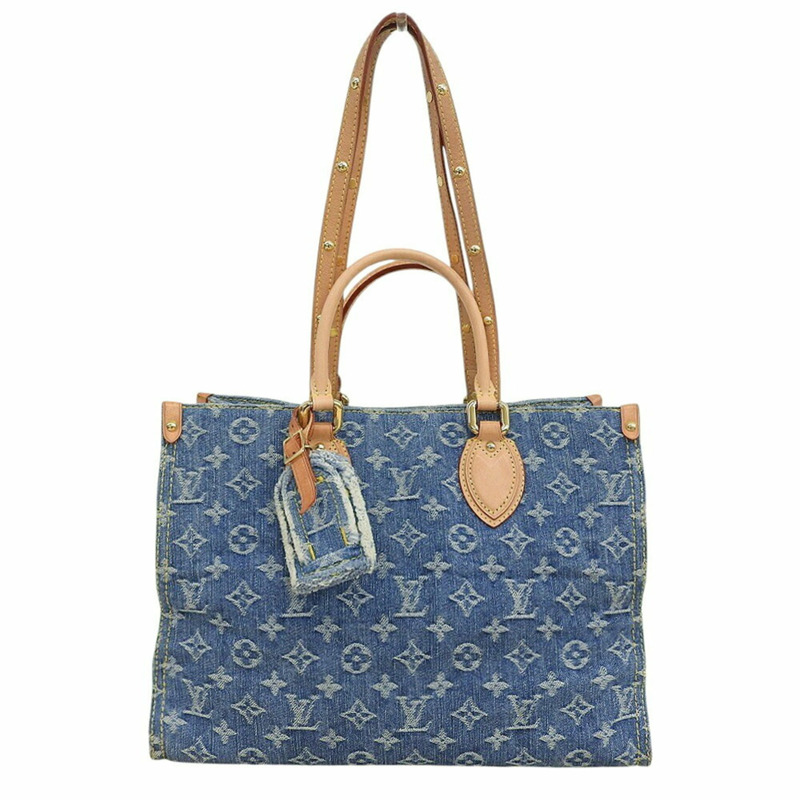 LOUIS VUITTON Monogram Denim On the Go MM M46871 手提包 單背包-0