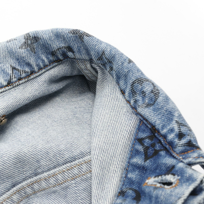 路易威登 Monogram 牛仔外套 RM202 YIE HJA71W 棉質藍色二手男款 #50-7