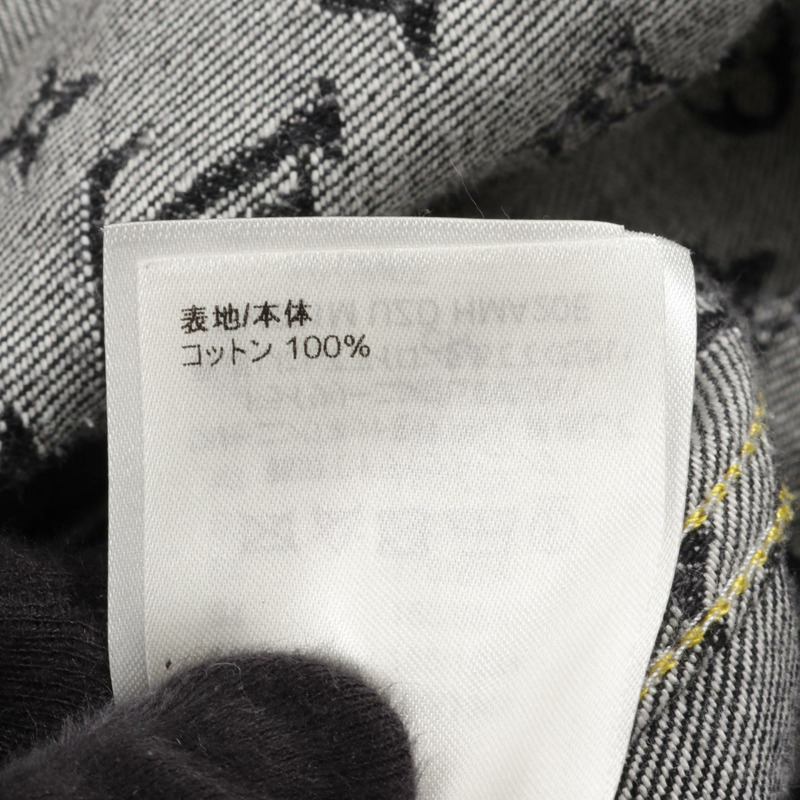 LOUIS VUITTON × NIGO Monogram Crazy Denim Jacket 棉質 黑色 灰色 二手 男款 #44-5
