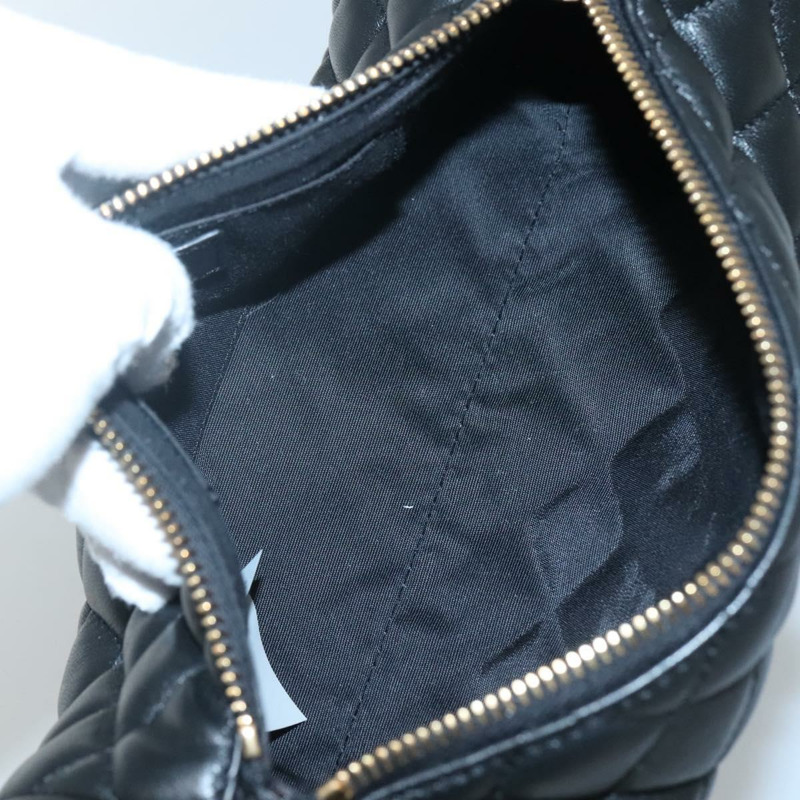 【日本直送】VERSACE 鏈條單肩包 皮革 黑金 正品 130260-9