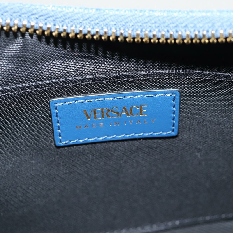 【日本直送】VERSACE 手提包 牛仔布 2way 藍色 金色 正品 118958M-17