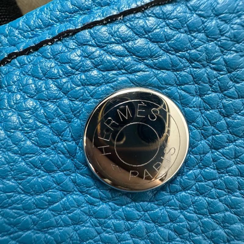 HERMES GARDEN PARTY 36 藍色真皮手提包 A Stamp-6