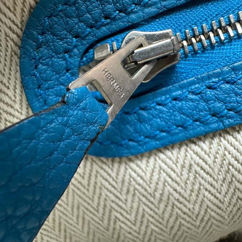 HERMES GARDEN PARTY 36 藍色真皮手提包 A Stamp-10