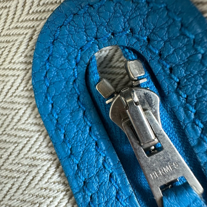 HERMES GARDEN PARTY 36 藍色真皮手提包 A Stamp-11