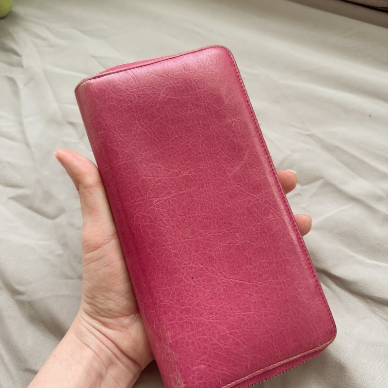 ✨1500帶走✨Balenciaga 巴黎世家 機車包長夾｜玫粉色必收款 超甜福利價-2