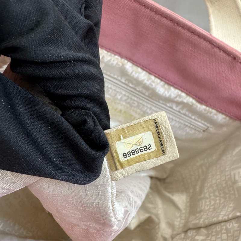 CHANEL 復古粉紫色帆布小托特包-19