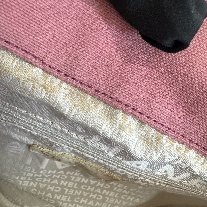 CHANEL 復古粉紫色帆布小托特包-23