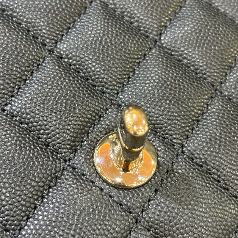 CHANEL AS2215 MINI HANDLE COCO 20 黑色荔枝皮 蜥蜴皮壓紋提把 金鍊 肩背包 手提包 斜背包-12