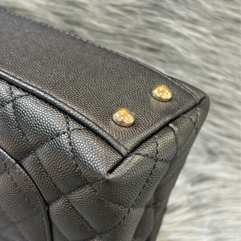 CHANEL AS2215 MINI HANDLE COCO 20 黑色荔枝皮 蜥蜴皮壓紋提把 金鍊 肩背包 手提包 斜背包-17