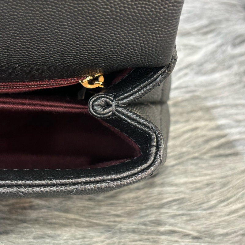 CHANEL AS2215 MINI HANDLE COCO 20 黑色荔枝皮 蜥蜴皮壓紋提把 金鍊 肩背包 手提包 斜背包-27