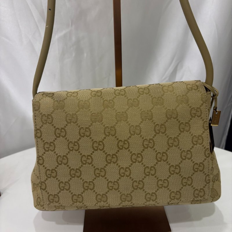 GUCCI 90646 綠帆布單肩包-1
