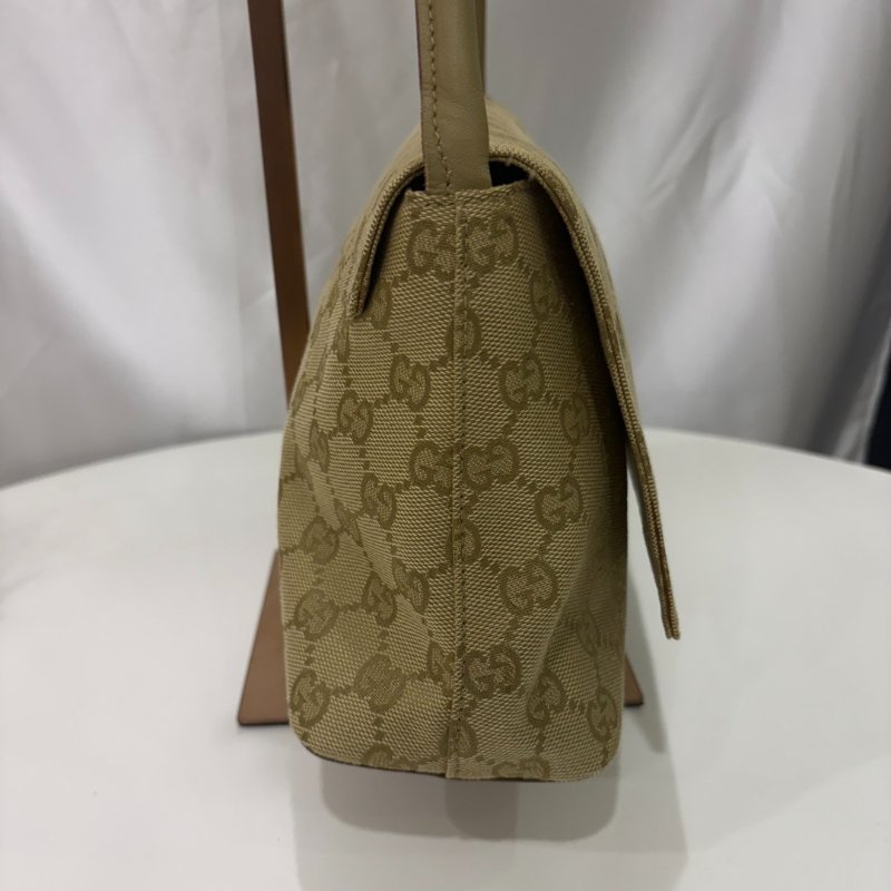 GUCCI 90646 綠帆布單肩包-3