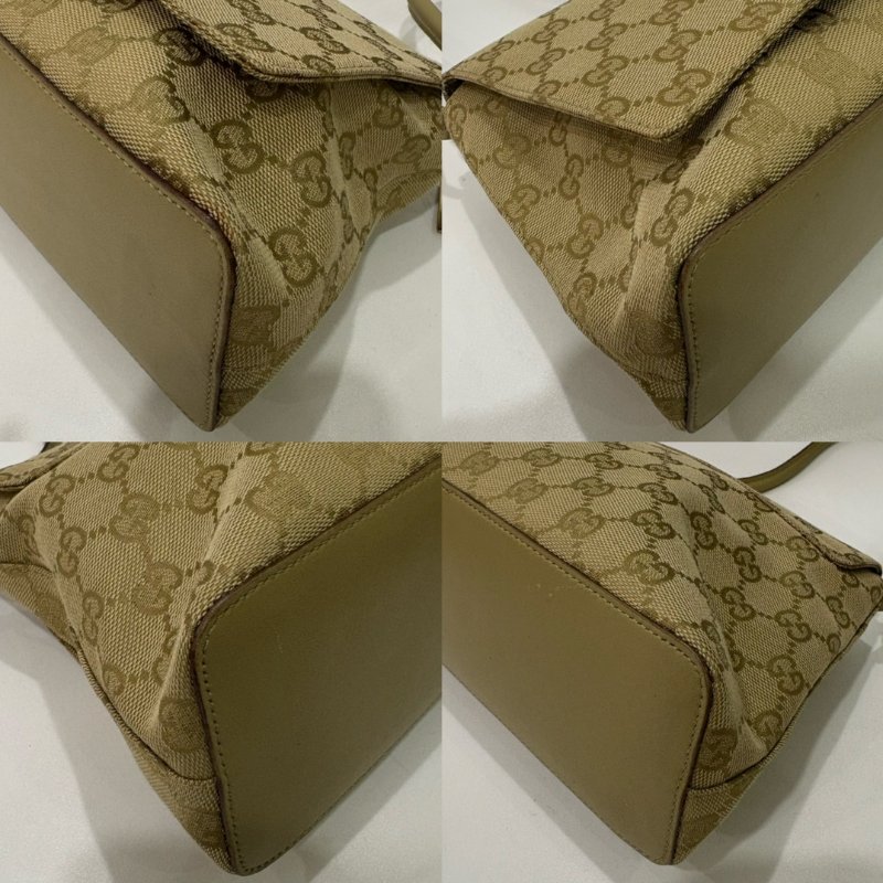 GUCCI 90646 綠帆布單肩包-13