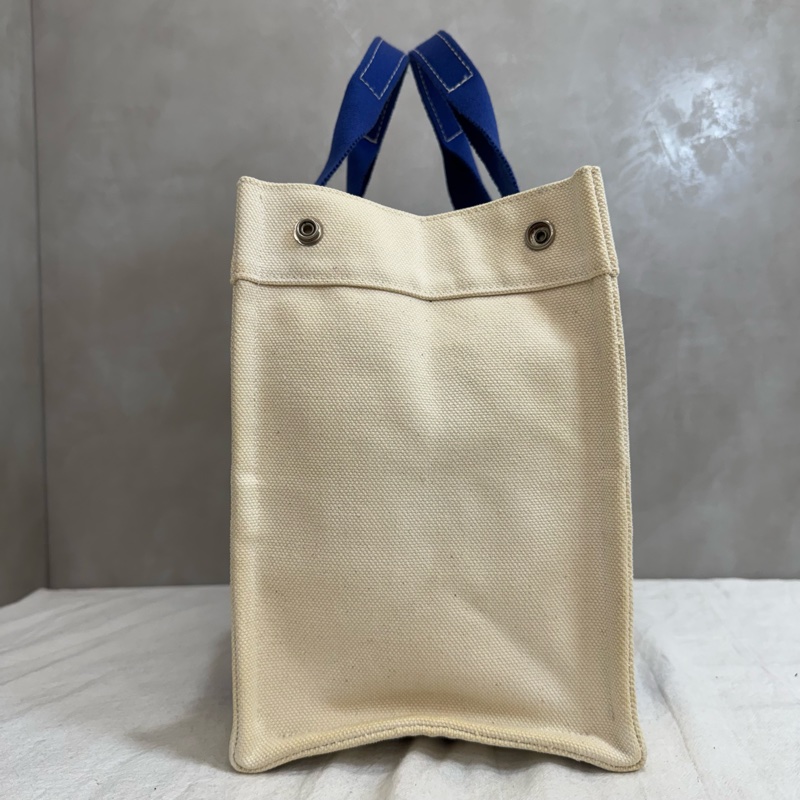 Hermès Herbag Cabas 克萊因藍提把帆布托特包-7