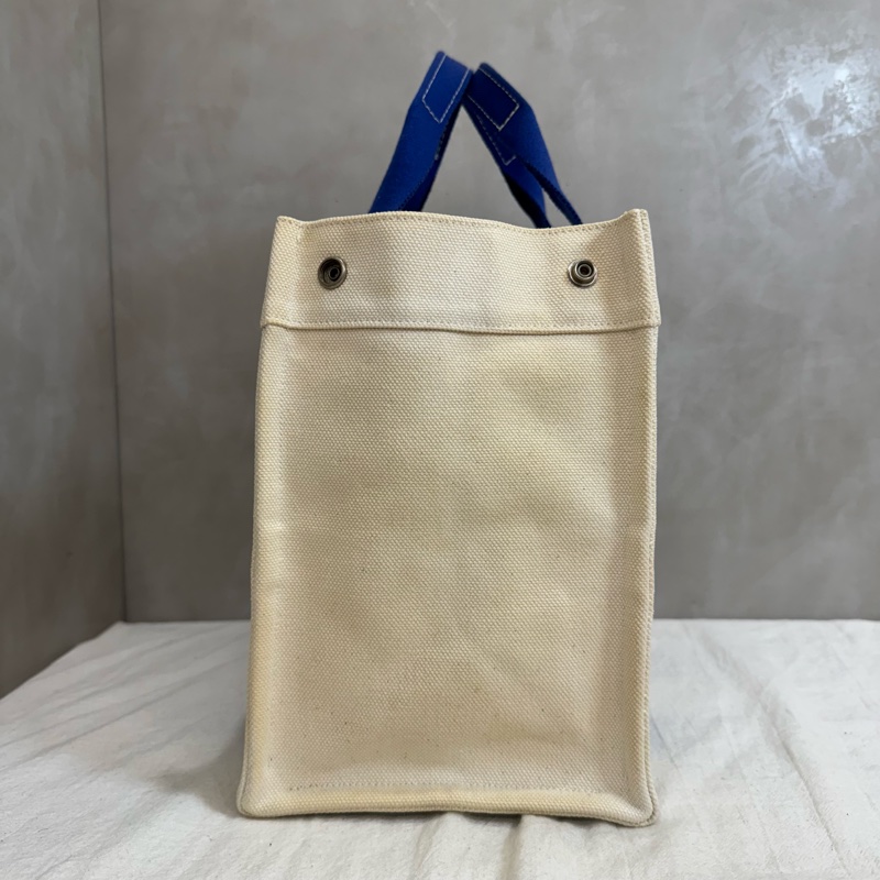 Hermès Herbag Cabas 克萊因藍提把帆布托特包-8