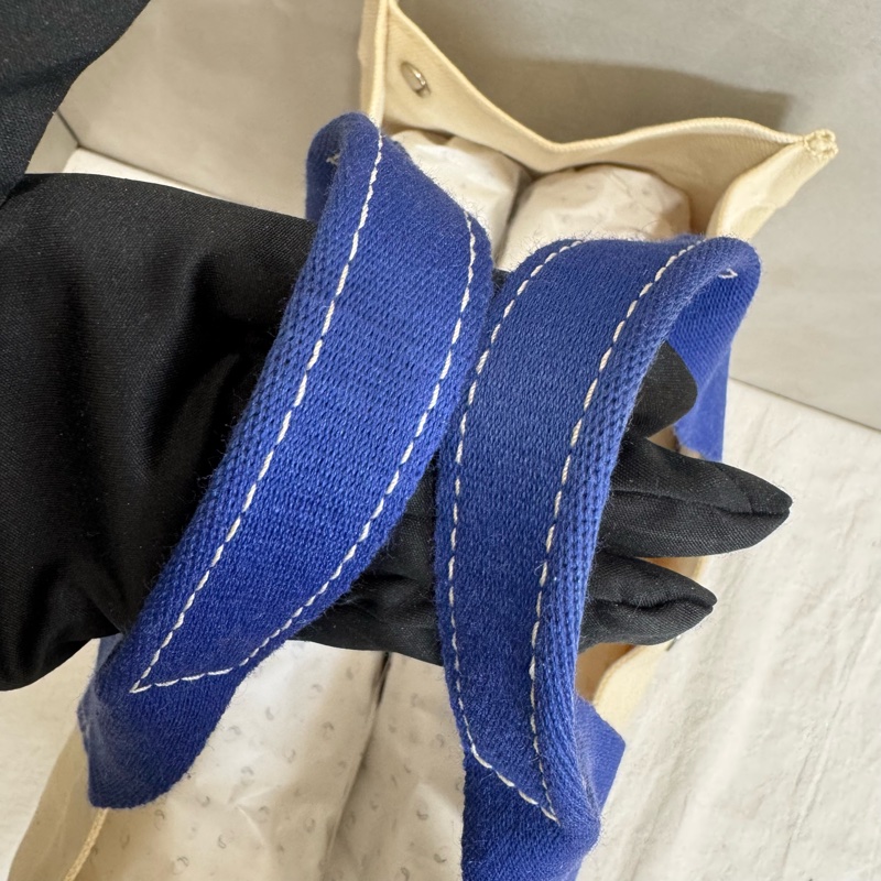 Hermès Herbag Cabas 克萊因藍提把帆布托特包-9