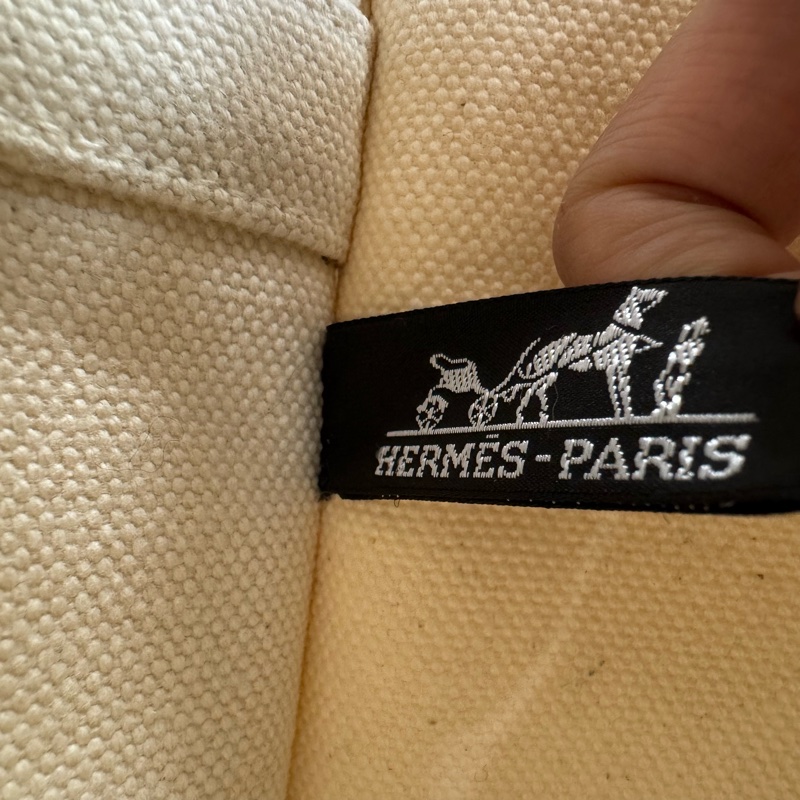 Hermès Herbag Cabas 克萊因藍提把帆布托特包-12