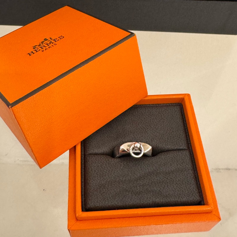 Hermes 銀CDC925銀戒指💍-0