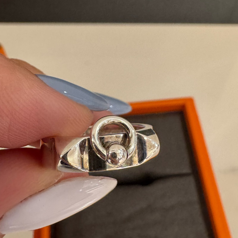 Hermes 銀CDC925銀戒指💍-2